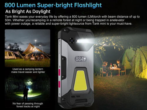 Smartphone Robusto Unihertz Tank Mini 8849, 16 Gb 256 Gb Android 13 Helio G99 100mp Cameras Ip68 Waterproof