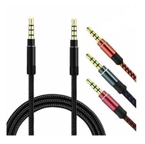 Imagen 6 de 7 de Cable Auxiliar Auriculares Con Micrófono 4 Polos 3 Líneas