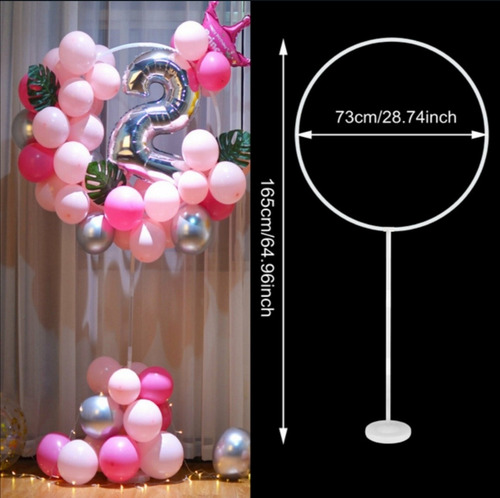 20 Base Circular Portatil Soporte P Globos Aro Decoracion
