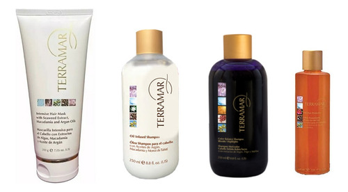 Oleo Shampoo+matizador+mascarilla+oleo 120 Ml Terramar 4pzas