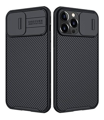 Funda Para iPhone 13 Pro Max Con Protector De Camara Negro