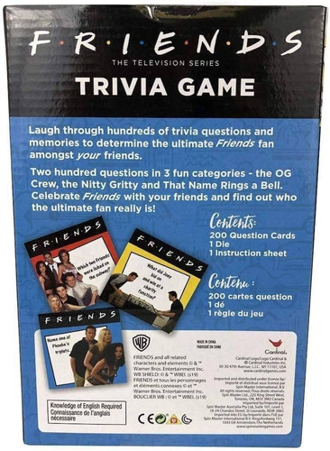 Friends The Television Series Trivia Game 2 O Más Jugadores