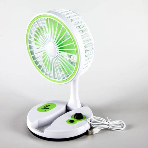 Ventilador Con Luz Inalambrico Portatil 5 Horas Rercargable