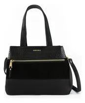 Comprar Cartera Amphora Bursa Dos Asas Símil Cuero Negro