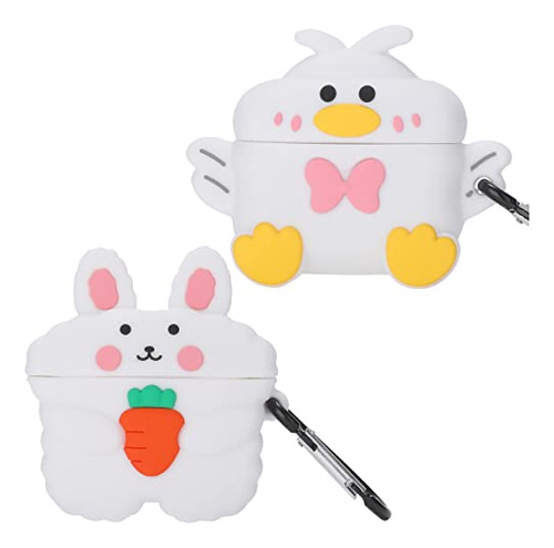 Wifantien 3d Carrot Rabbit+bow Duck AirPods 2/1 Set