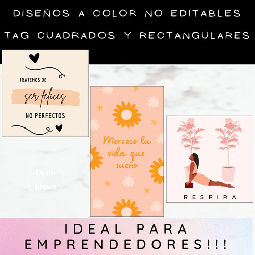 Imagen 2 de 4 de Descarga El Pdf(01) Listo Para Imprimí Etiquetas Frases Yoga