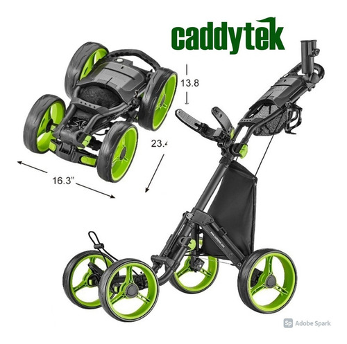 Imagen 2 de 9 de Kaddygolf Carro Manual Golf Caddytek Explorer 4 Rdas