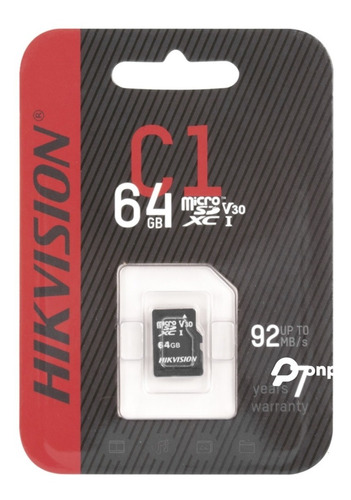Memoria Micro Sd 64gb Hikvision C1