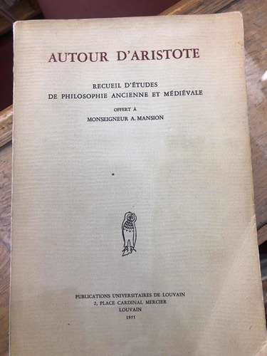 Autour D Aristote