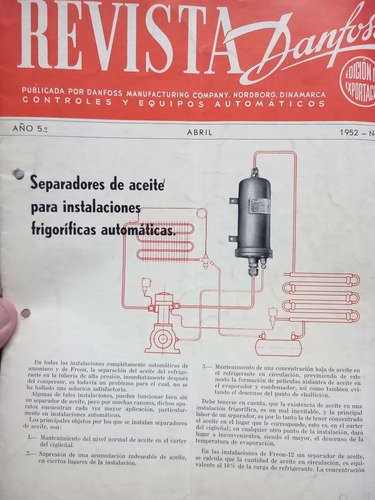 Revista Danfoss , Controles Y Equipos Automáticos ,1952.