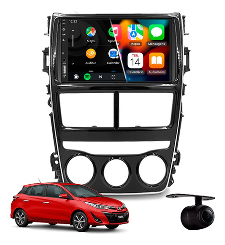 Central Multimidia Mp5 Apple Carplay Toyota Yaris 2021 Analo