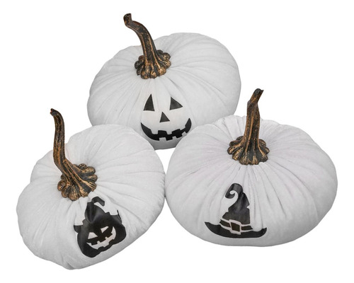 3 Piezas De Calabazas De Terciopelo, Calabazas De Estilo F
