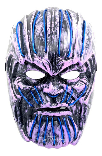Mascara Led  Thanos 1 Unidad     16,5 X 23 Cm Halloween