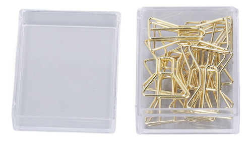Clips De Papel Dorados, 100 Piezas, Bonitos, Con Forma Única