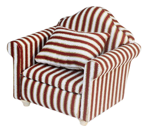 Sofá En Miniatura Con Almohadas, Muebles De Casa De