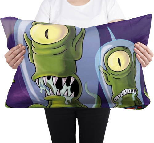 Cojin Almohada Los Simpson Aliens Diseño Unico Hogar Arte