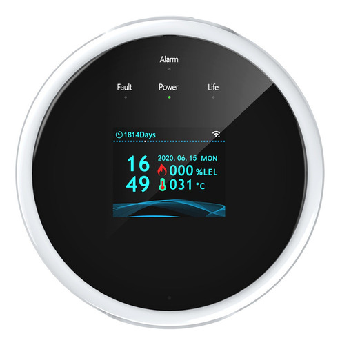 Detector De Fugas De Gas Wifi Y Pared De Pantalla Lcd De Ala