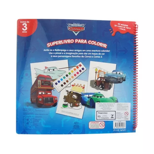 Disney Superlivro Para Colorir  Carros - Livraria Infantil e