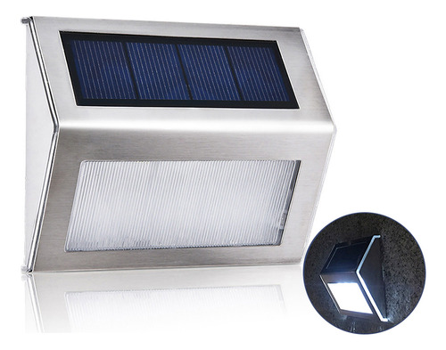 Lámpara Exterior Solar 3l-ed Acero Inoxidable (blanco Cálido