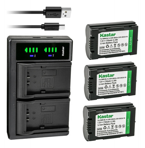 3 Bateria Cgr-s602 Cargador Usb Ltd2 Para Panasonic Lumix