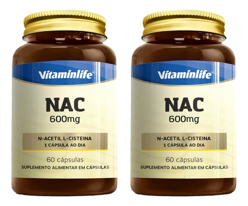 Nac N-acetil L-cisteina 500mg (120 Cáps) 1x Día Envío Gratis