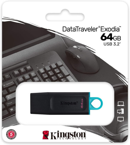 Imagen 2 de 3 de Pendrive Kingston 64gb Data Traveler 100% Original Sellado