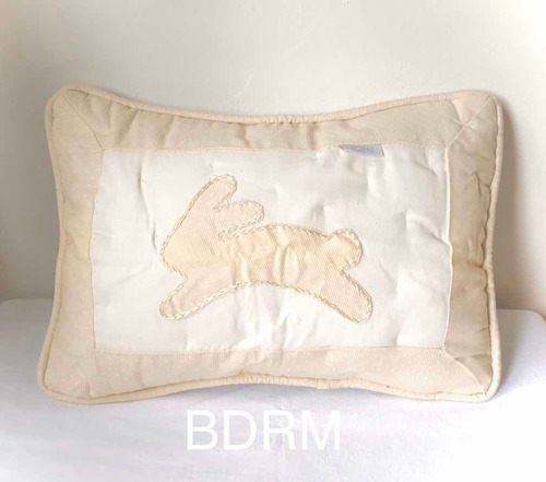 Funda Algodón Acolchado Con Bordado Al Crochet Bebé Beige
