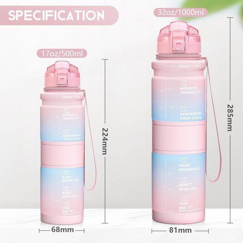 Botella De Agua Deportiva, 400/500/700 Ml/1 L, Botellas...