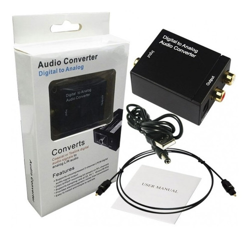 Conversor Audio Digital A Rca - Óptico A Analógico + Usb