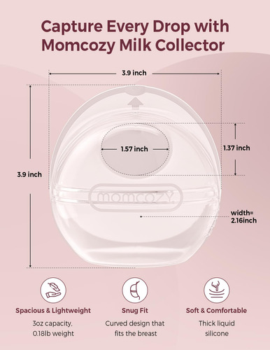 Colector De Leche Materna 90 Ml 2 Unidades Reutilizables