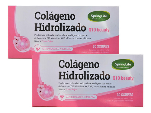 2 Colageno Hidrolizado Q10 (vitaminas A,c,d,e Y Biotina)