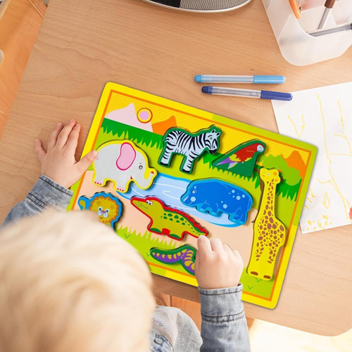 Puzzle Encaje Rompecabeza Juguete De Madera Didáctico 3 Set
