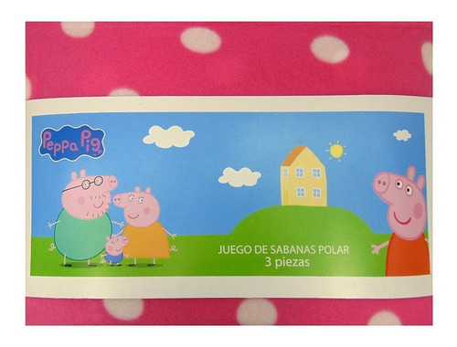 Imagen 1 de 1 de Juego Sábanas Infantiles Peppa Pig 1 Plaza Polar