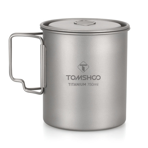 Tomshoo Taça Xícara Copo Titânio 750ml Acampamento Portátil