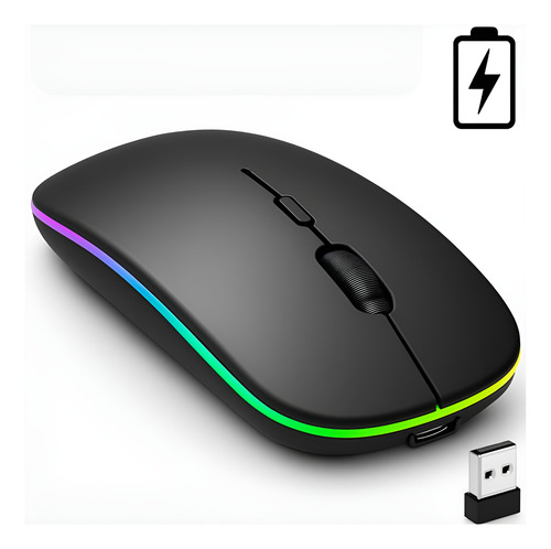 Kit Mouse Sem Fio Usb Recarregável Mouse Pad Antiderrapante