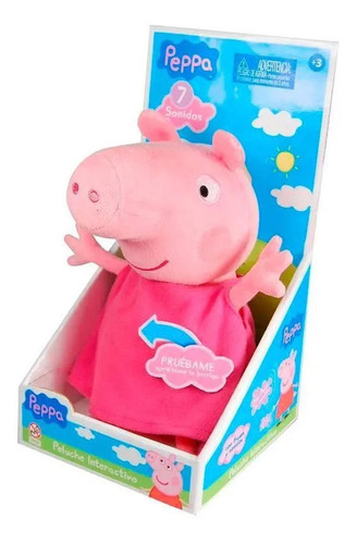 Peluche Peppa Pig Interactivo - 7 Frases Y Sonidos- Original