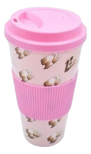 Vaso Para Café O Té 600ml Barbie Color Rosa