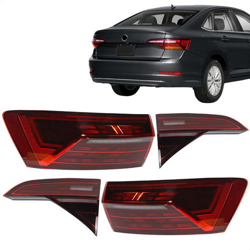 Jogo Lanterna Canto + Mala Jetta 2019 20 21 22 23 24 Com Led