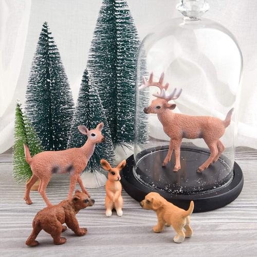 Tuparka 9pcs Conjunto De Animales Del Bosque, Figuras En Min