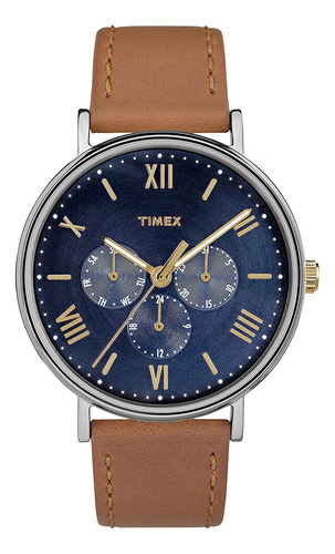 Reloj Timex Southview Con Correa De Cuero Multifunción De 41