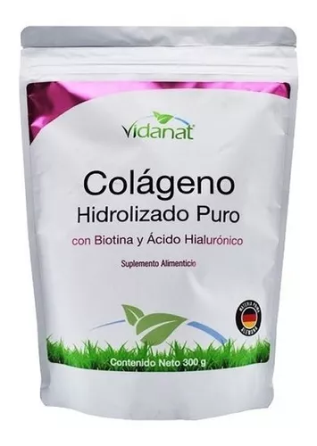 Colágeno Hidrolizado puro con Matcha 300 grs Vidanat Vidanat  VDTCOLAGENOMATCHA