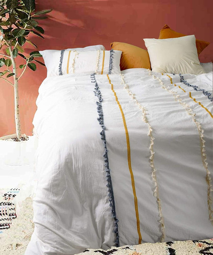  Outlet Tasseled Duvet Cover King Boho Comforters Textu...