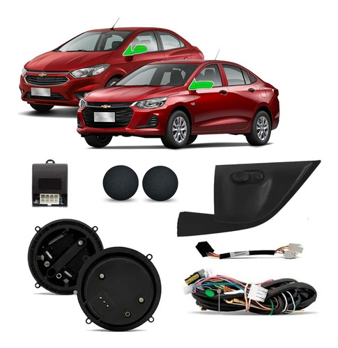 Vidro Elétrico Onix Lt Até 2016 + Kit Retrovisor Elétrico