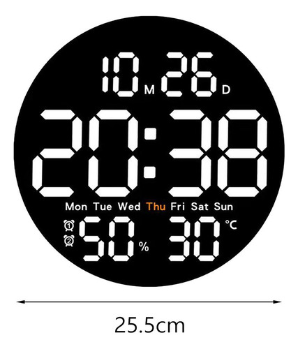 Reloj De Pared Digital, Reloj Led Moderno, Brillo Ajustable,
