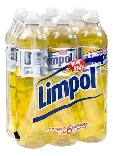 Kit 24 Detergente Limpol Glicerina Anti-odor 500ml Neutro