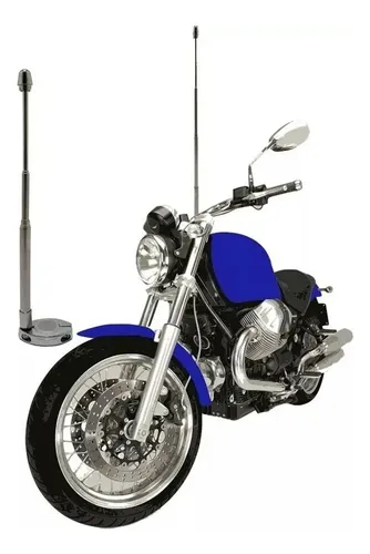 Antena Corta Hilo Curado De Seguridad Motos Pack X 2unds Color Plateado