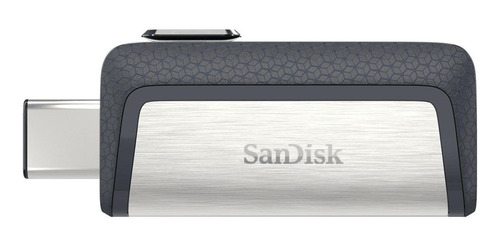 Imagem 1 de 4 de Pendrive SanDisk Ultra Dual Drive Type-C 256GB 3.1 Gen 1 preto e prateado