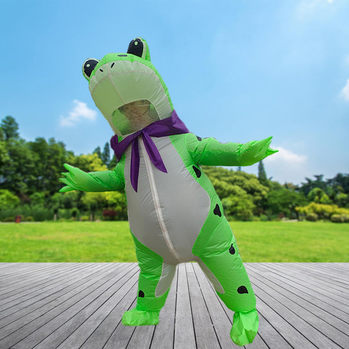Traje Inflable De Rana Mono Duradero Juego De Rol Vestir