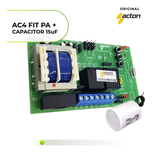 Kit Central Para Portão Ac4 Fit Pa + Capacitor 15uf