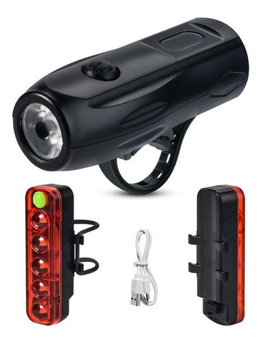 Luz Bicicleta Led Recargable Trasera Impermeable 3 Modo